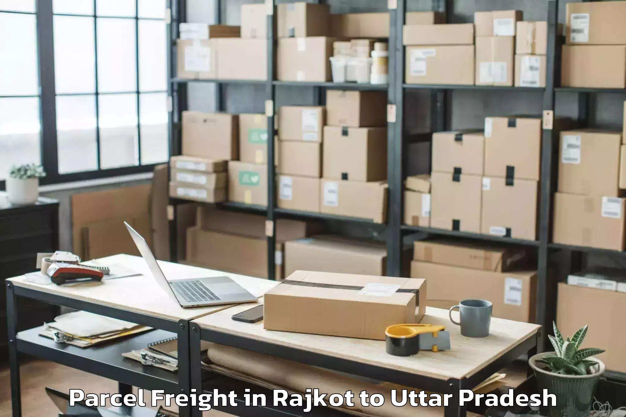 Professional Rajkot to Ramsanehighat Parcel Freight